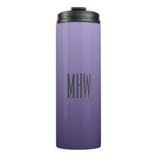 Violet Paarse Gradient aangepaste monogram tumbler Thermosbeker