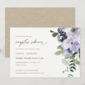 Violet Paarse haafy-paren schoeisel uitnodigen Bedankkaart (Voorkant / Achterkant)