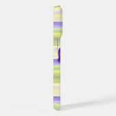 Violet Paarse Lila Irises Waterverf kunst schilder iPhone Hoesje (Rechterkant)