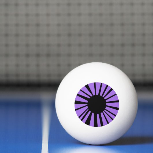 Violet Paarse ogen en zwarte pupil op White Eyebal Pingpongballen (Net)