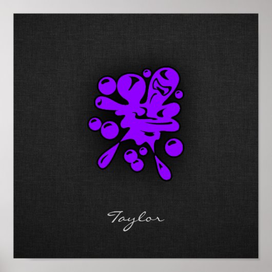 Violet Paarse Paintball Poster (Voorkant)