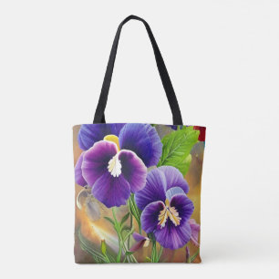 Violet Paarse Pansies Draagtas