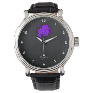 Violet Paarse Stier Horloge
