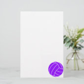 Violet Paarse volleybal Briefpapier (Staand voorkant)