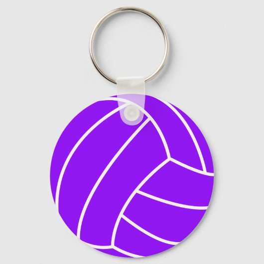 Violet Paarse volleybal Sleutelhanger (Voorkant)