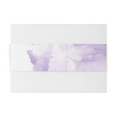 Violet Paarse Waterverf Splash Belly Band Uitnodigingen Wikkel (Achterkant Voorbeeld)