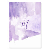 Violet Paarse Waterverf Splash Tafelnummers (Achterkant)