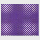 Violet Paarse | Wit Polka Dot inpakpapier (Vlak)
