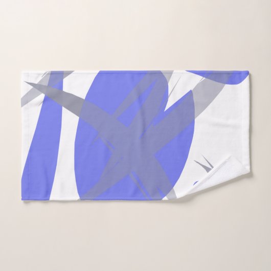 Violet Paarse witte en grijze Abstracte kunst Bad Handdoek (Handdoek)