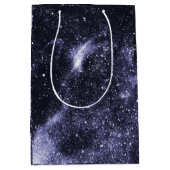 Violet paarse zwarte abstracte melkweg medium cadeauzakje (Voorkant)