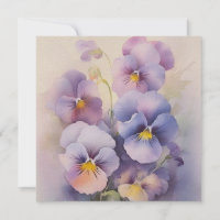 Violet Pansy Aquarel Stijl Denk Aan Jou