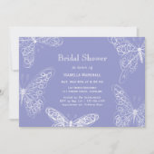 Violet Papillon nuptiale douche invitation (Devant)