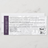 Violet Paris Mariage Boarding Pass Invitation (Dos)