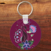 Violet Peacock Sleutelhanger (Voorkant)
