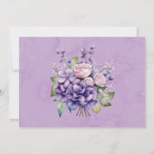 Violet Peony Et Mariage Rose Merci Cartes (Dos)