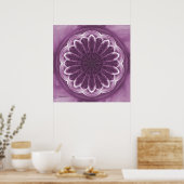 Violet Petals Abstract afdrukken Poster (Keuken)