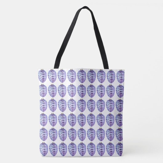 Violet Pinecones Canvas tas (Voorkant)