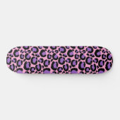 Violet Pink Cheetah Leopard Pattern Dierenvriend Skateboard (Horizontaal)