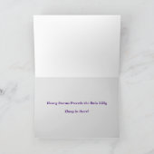 Violet Pluie Lilly Encouragement Carte de voeux (Intérieur)