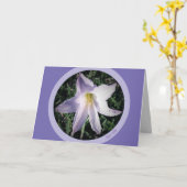 Violet Pluie Lilly Encouragement Carte de voeux (Fleur jaune)