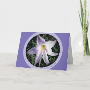 Violet Pluie Lilly Encouragement Carte de voeux