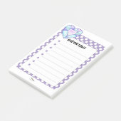 Violet Polka Dot Heart Diamond Post-it® Notes (Schuin)