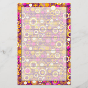 Violet Polka Dot Pattern Briefpapier