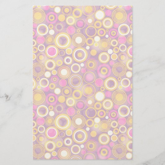 Violet Polka Dot Pattern Briefpapier (Voorkant)