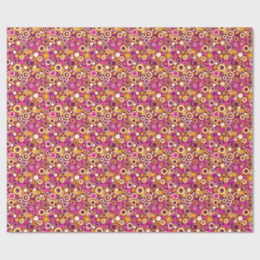 Violet Polka Dot Pattern Cadeaupapier (Vlak)