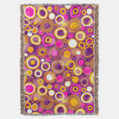 Violet Polka Dot Pattern Deken (Voorkant Verticaal)