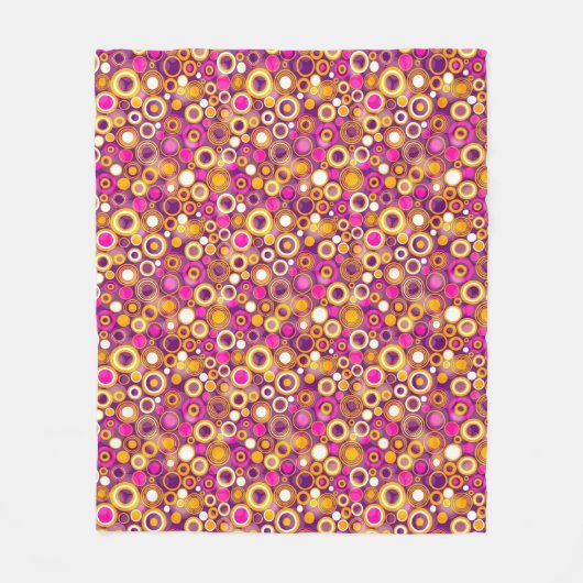 Violet Polka Dot Pattern Fleece Deken (Voorkant)