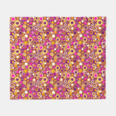 Violet Polka Dot Pattern Fleece Deken (Voorkant (Horizontaal))