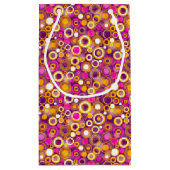 Violet Polka Dot Pattern Klein Cadeauzakje (Achterkant)