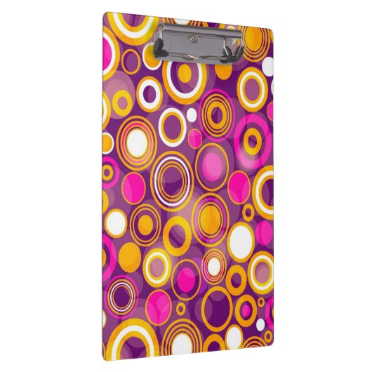 Violet Polka Dot Pattern Klembord (Rechts)