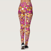 Violet Polka Dot Pattern Leggings (Achterkant)