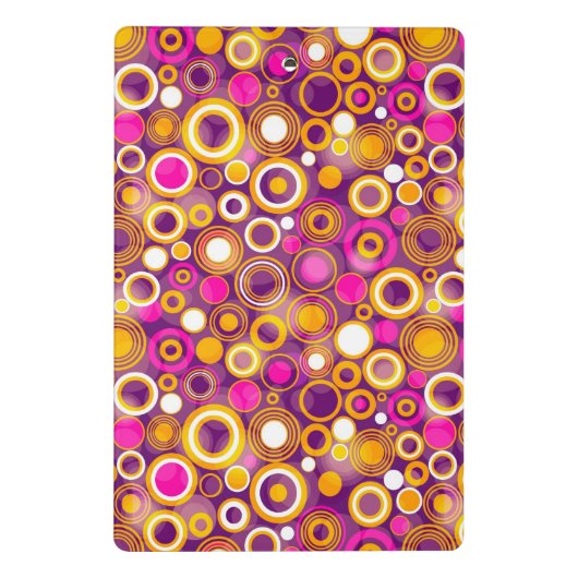 Violet Polka Dot Pattern Mini Klembord (Achterkant)