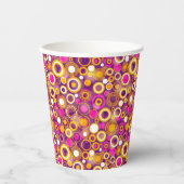Violet Polka Dot Pattern Papieren Bekers (Voorkant)