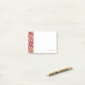 Violet Polka Dot Pattern Post-it® Notes (Op bureau)
