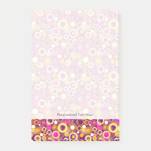 Violet Polka Dot Pattern Post-it® Notes (Voorkant)