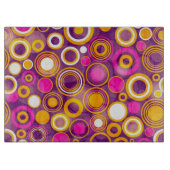 Violet Polka Dot Pattern Snijplank (Voorkant)