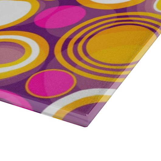 Violet Polka Dot Pattern Snijplank (Hoek)