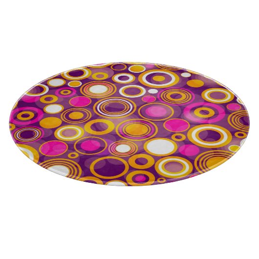 Violet Polka Dot Pattern Snijplank (Hoek)