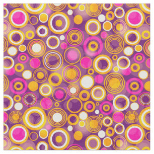 Violet Polka Dot Pattern Stof
