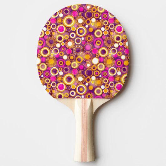 Violet Polka Dot Pattern Tafeltennisbatje (Voorkant)