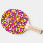 Violet Polka Dot Pattern Tafeltennisbatje (Zijkant)