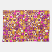 Violet Polka Dot Pattern Theedoek (Horizontaal)