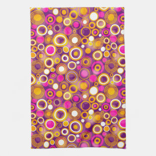 Violet Polka Dot Pattern Theedoek