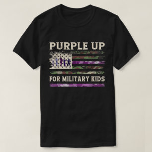 Violet pour les enfants militaires - T-Shirt drape