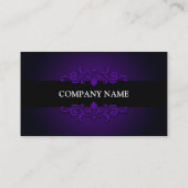 Violet pourpre Carte de visite Damask (Dos)