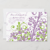 Violet pourpre citron vert Faire-part de mariage f (Dos)